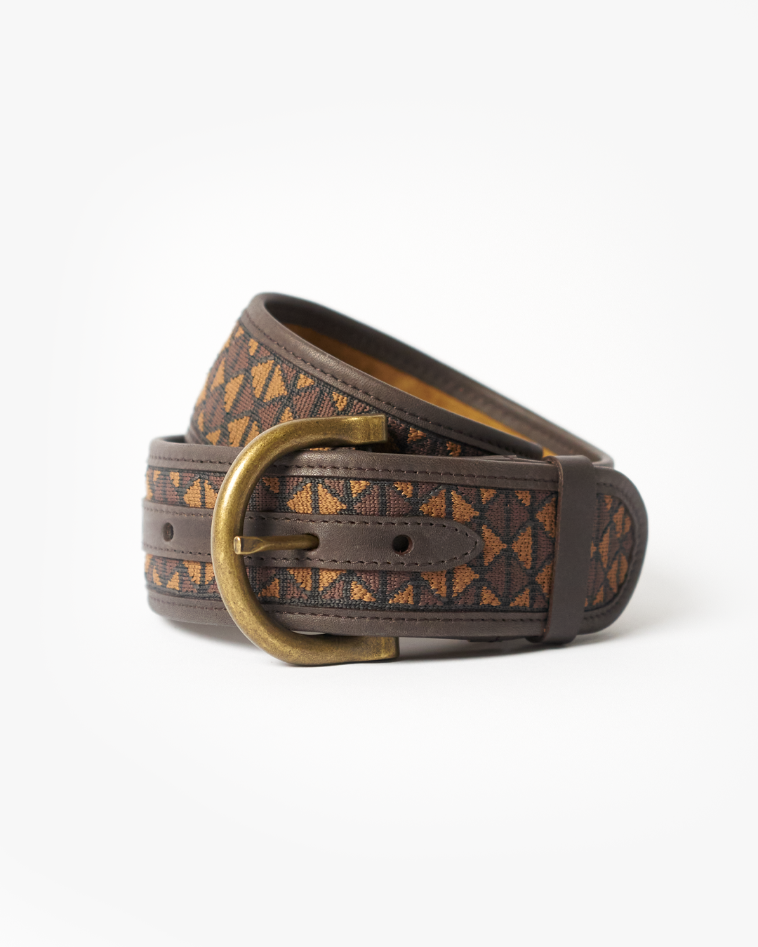 The Chico Custom Brown on Black Leather Belt | The Surrey display picture 2