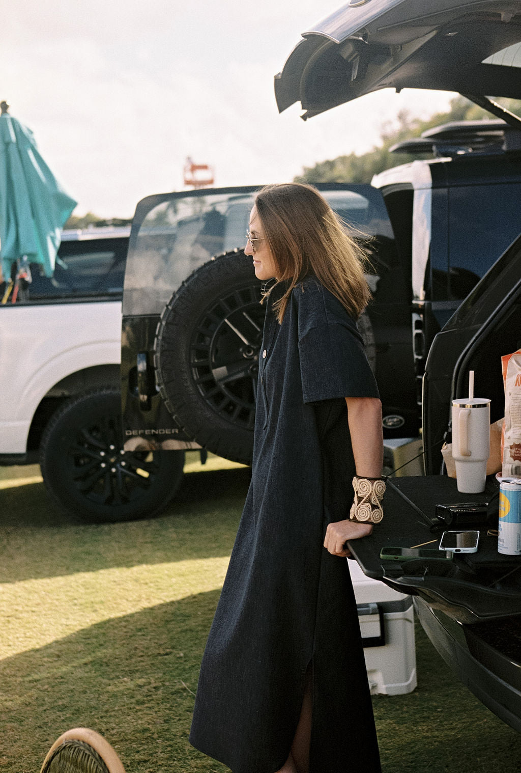 The Merino Denim Barn Dress