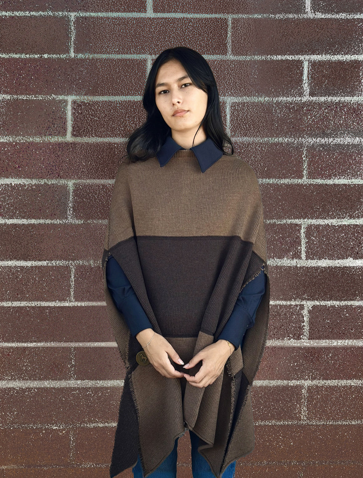 The Lefty Poncho - Brown